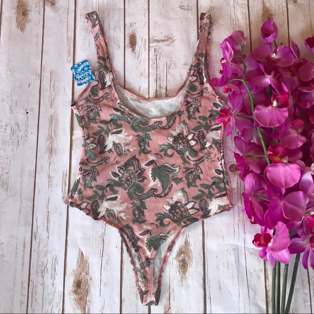 Free People Body Suit in Freesia Pink - Picture 2 of 7